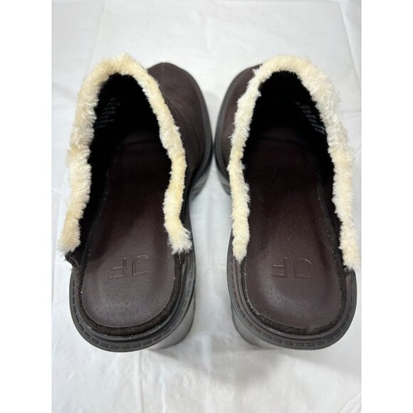 JustFab Alec Block Heeled Mule Slip On Chunky Shoe Brown Size 9 - Picture 11 of 13